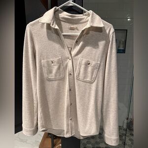Faherty Light Tan Oatmeal Legend Sweater Shirt Button-Up